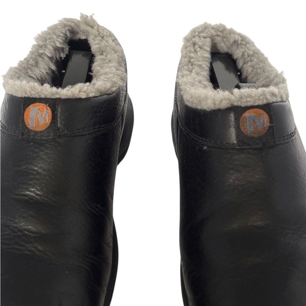 Merrell Encore Leather Faux Fur Lined Clogs Size 7 - Picture 3 of 9